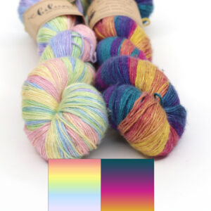 INCLINATIONS SHAWL KIT 08 - YARN: KALANG2 (SILK) - COLORWAYS 17&24