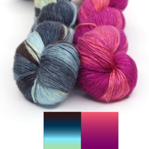 INCLINATIONS SHAWL KIT 04 - YARN: KALANG2 (SILK) - COLORWAYS 251&333