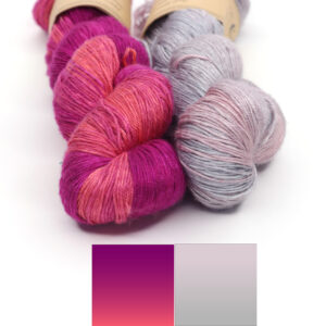 INCLINATIONS SHAWL KIT 06 - YARN: KALANG2 (SILK) - COLORWAYS 328&333