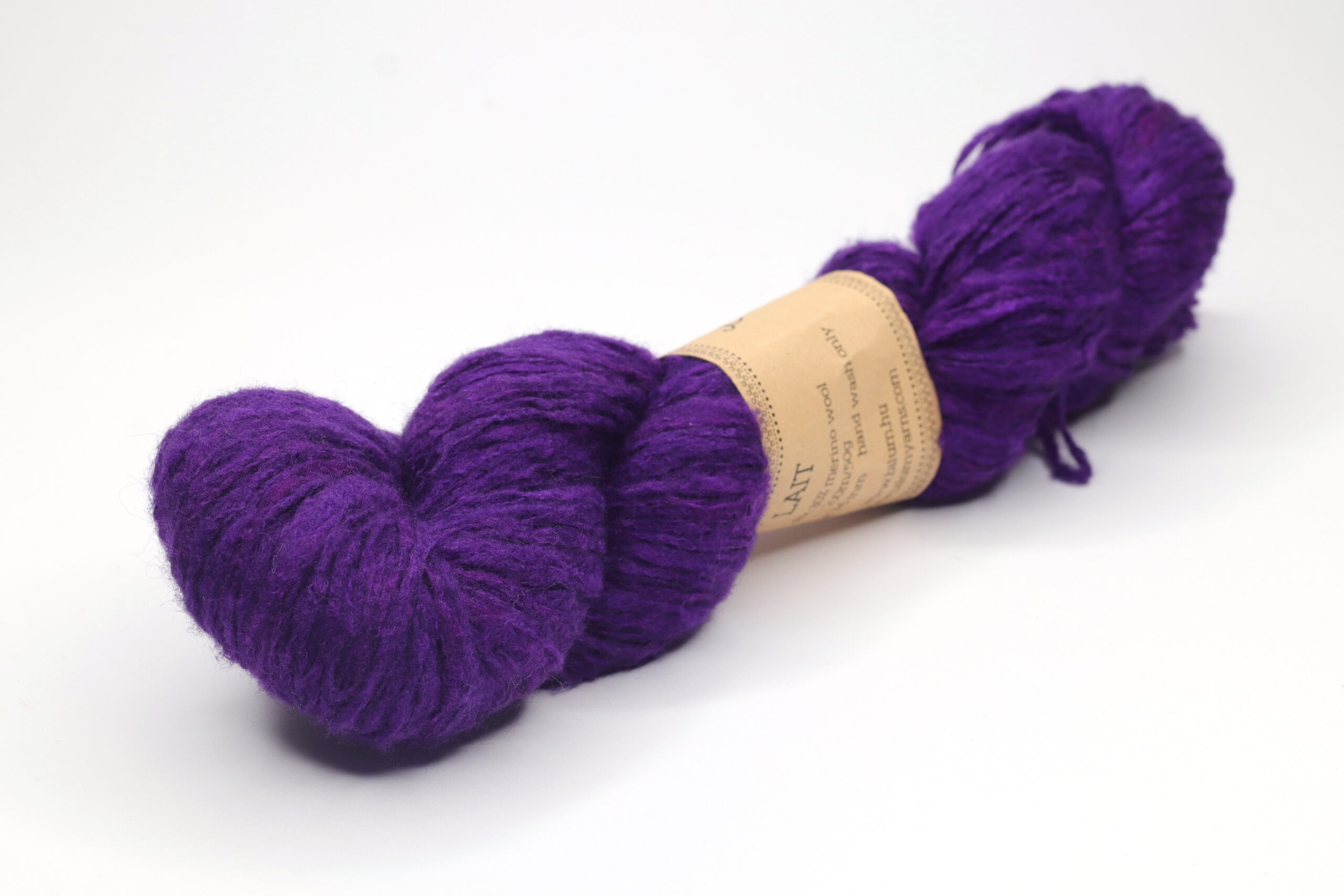 LAIT - hand dyed yarn - silk with brushed merino - 405 deep purple