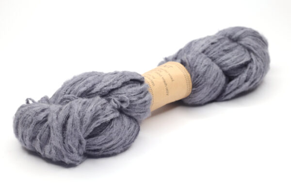LAIT - hand dyed yarn - silk with brushed merino - 413-2 grey