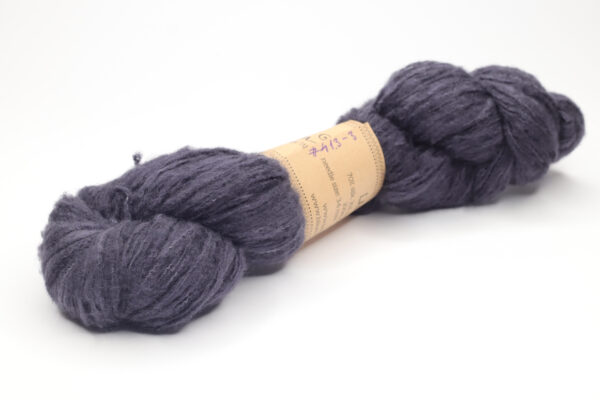 LAIT - hand dyed yarn - silk with brushed merino - 413-3 dark grey