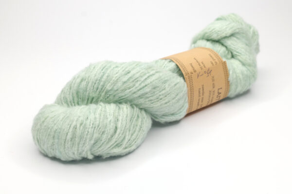LAIT - hand dyed yarn - silk with brushed merino - 450-1 light sage