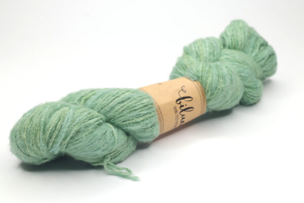 LAIT - hand dyed yarn - silk with brushed merino - 450-2 sage