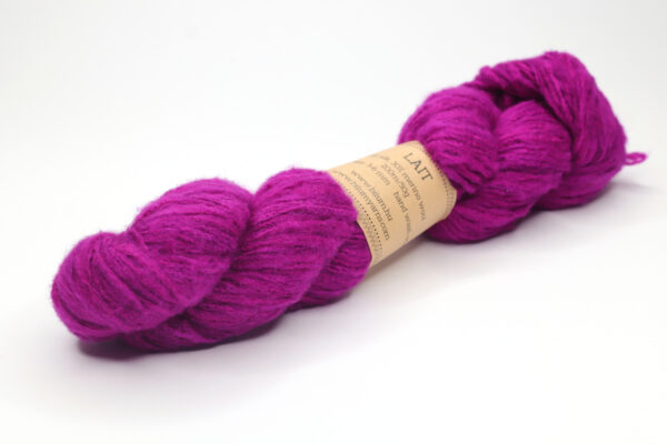 LAIT - hand dyed yarn - silk with brushed merino - 470-3 berry