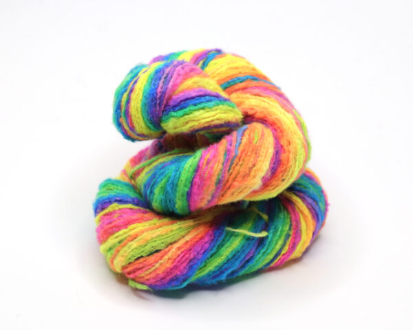 LAIT - hand dyed "repeat gradient" yarn - silk with brushed merino - H02 Electric Dream