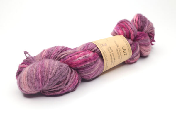 LAIT - hand dyed "repeat gradient" yarn - silk with brushed merino - H08 Plum jam - Image 2