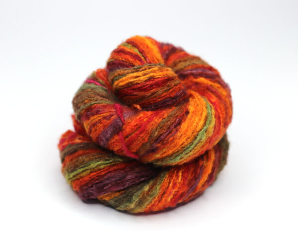 LAIT - hand dyed "repeat gradient" yarn - silk with brushed merino - H03 Autumn leaves