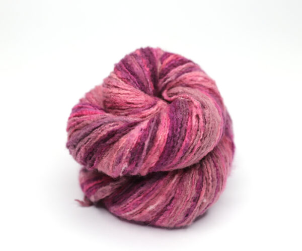 LAIT - hand dyed "repeat gradient" yarn - silk with brushed merino - H08 Plum jam