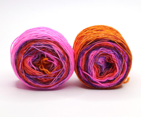 SOK - hand dyed repeat gradient yarn for socks - 2x50g - 240310 OOAK!
