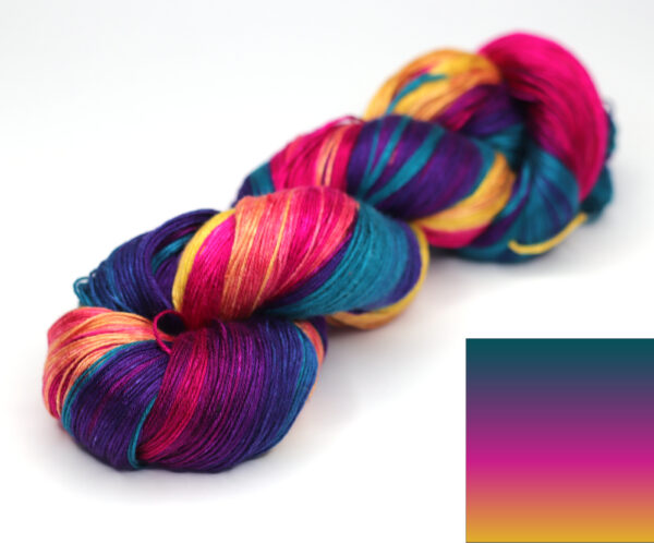 KALANG2 - hand dyed yarn - 200g ball - mulberry silk - 24 Elena