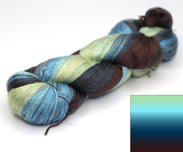 KALANG2 - hand dyed yarn - 200g ball - mulberry silk - 251 Borisz