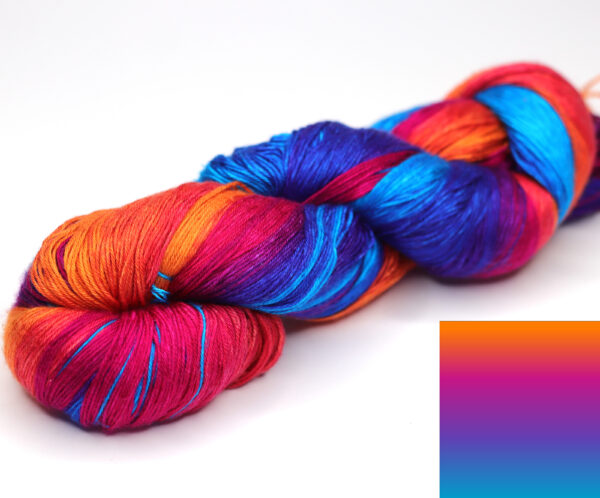 KALANG2 - hand dyed yarn - 200g ball - mulberry silk - 316 Viola