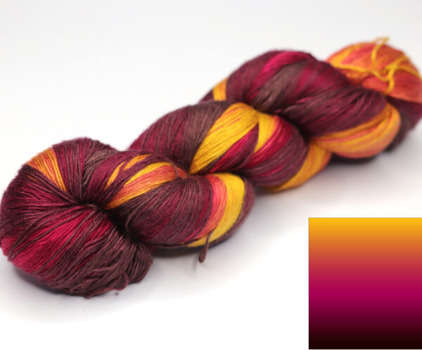 KALANG2 - hand dyed yarn - 200g ball - mulberry silk - 332 Dorka