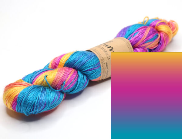 KALANG2 - hand dyed gradient yarn - pure silk - 337 Bianka