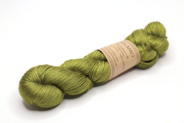 KALANG2 - hand dyed semisolid yarn - 100g - mulberry silk - 517-3 dark apple green