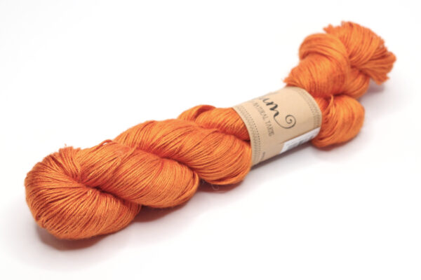 KALANG2 - hand dyed semisolid yarn - 100g - mulberry silk - 460-2 saffron orange