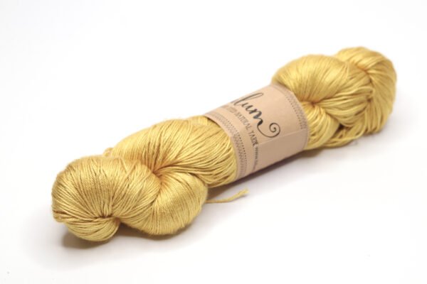 KALANG2 - hand dyed semisolid yarn - 100g - mulberry silk - 505-1 light mustard yellow