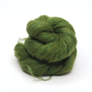KLAUT - hand dyed yarn - 50g - baby suri alpaca-silk - 461-2 avocado green