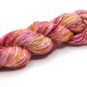 LAIT - hand dyed variegated yarn - silk with brushed merino - OOAK 240715