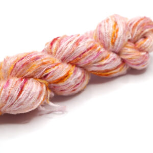 LAIT - hand dyed variegated yarn - silk with brushed merino - OOAK 240716