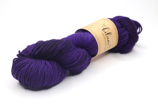 ROKROK - hand dyed semisolid yarn - 120g - merino wool - 455-3 dark royal purple