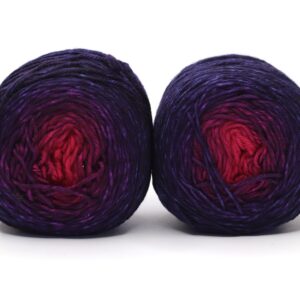 SOK - hand dyed gradient yarn for socks - 2x50g - 34 Lilla